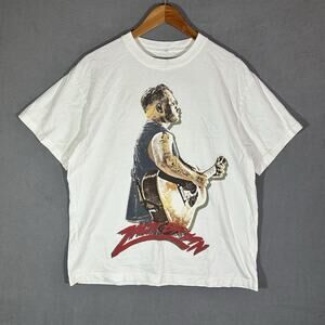 Zach Bryan Shirt Mens M 2025 Tour Concert Tee White Short Sleeve